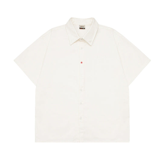 RED BUTTON SHIRT - OFF WHITE