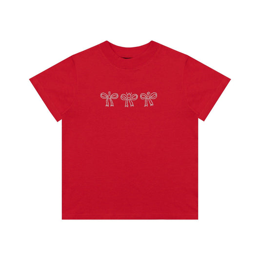 CRYSTAL BABY TEE - RED